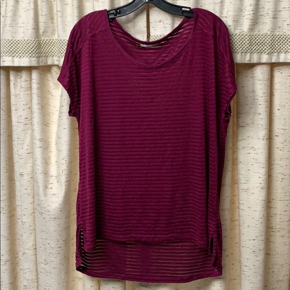 Xl burgundy shear shirt